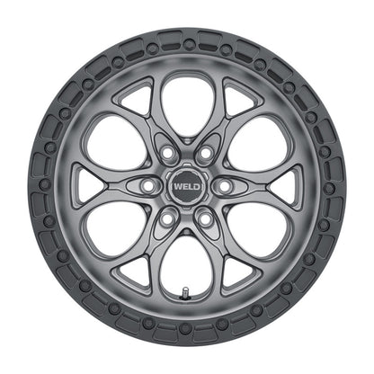 Weld Off-Road W107 20X10 Ledge 6X139.7 ET-18 BS4.75 Satin Gun / Black Ring 106.1 W10700084475