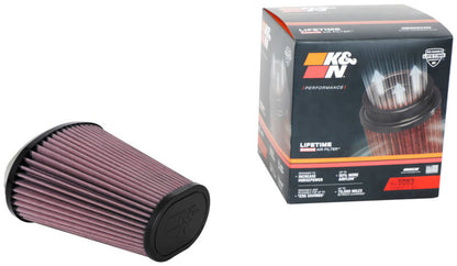 K&N Universal Clamp-On Air Filter 2.844x4.813in Flg ID x 6.5x4.75in B OD x 4.5x3.25in T OD x 7.5in H RU-5063