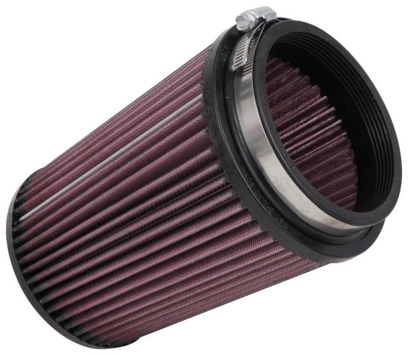 K&N Filter Universal Rubber Filter 4 inch Flange 5 3/8 inch Base 4 3/8 inch Top 7 inch Height RU-2590