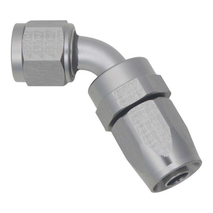 DeatschWerks 8 AN Female Flare Swivel 60-degree Hose End CPE - Anodized DW Titanium 6-02-0822