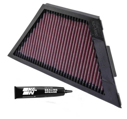 K&N Kawasaki ZX1rR Ninja/ZZR1400/1400GTR/ZX14R 11.25in O/S L x 4.75in O/S W Replacement Air Filter KA-1406
