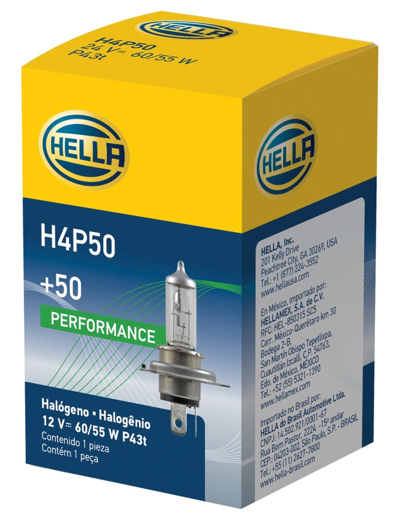 Hella Bulb H4 12V 60/55W P43t T4.625 +50 H4P50