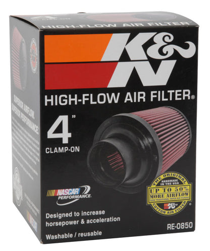 K&N Universal Air Filter (4in. Flange / 6in. Base OD / 4-5/8in. Top OD / 6in. Height) RE-0850