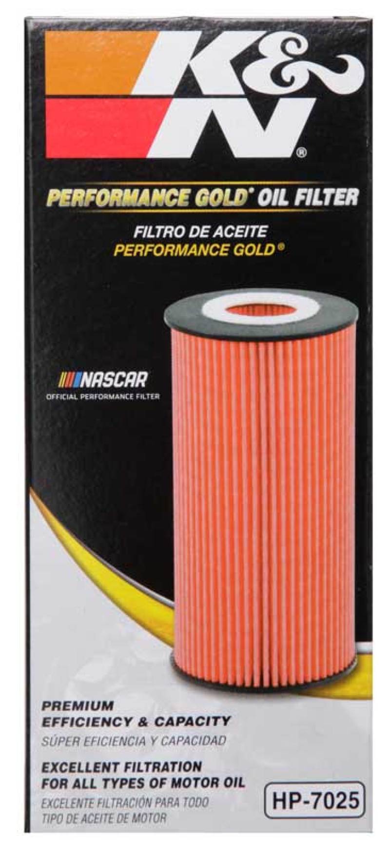 K&N Performance Oil Filter for 11-13 Chrysler 200/300 3.6L / 11-13 Dodge Durango 3.6L HP-7025