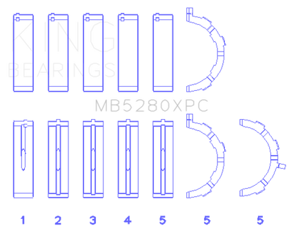 King XP-Series Main Bearings MB5280XPC