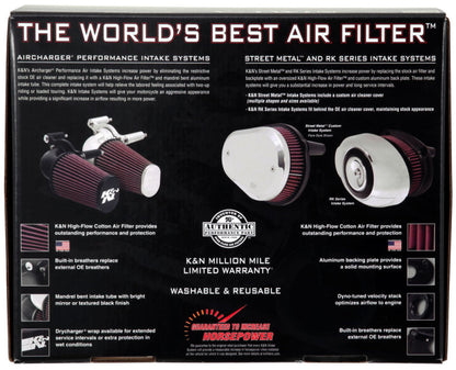 K&N 07-13 Harley Davidson XL Polished Aircharger Performance Intake 63-1126P
