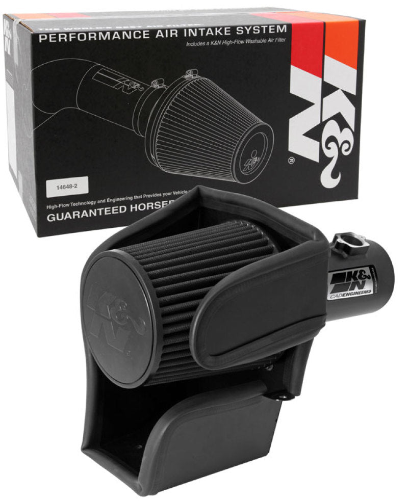 K&N 08-10 Ford F250/F350/F450/F550 Super Duty 6.4L V8 DSL Black Performance Intake Kit 71-2576