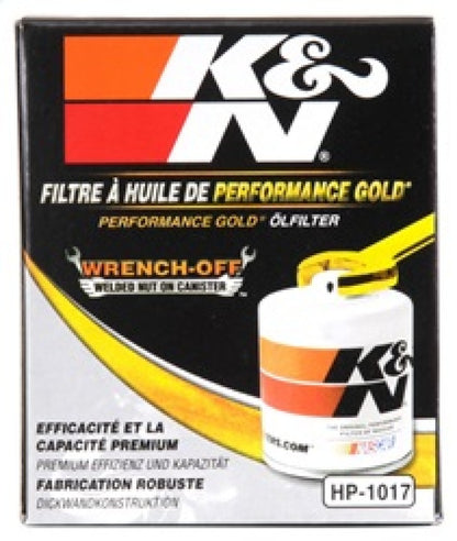 K&N 3.74inch / 2.98 OD Performance Gold Oil Filter HP-1017