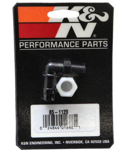 K&N Air Filter Vent Kit - White - 90 Degree Plastic 0.50in Flange 1.75in H 1.75in L 85-1120