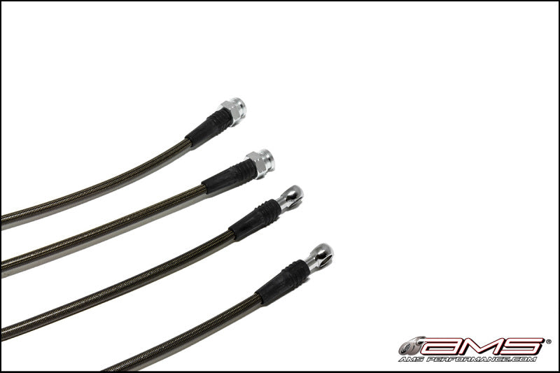 AMS Performance 08-15 Mitsubishi EVO X Stainless Steel Brake Lines (4 Lines) AMS.04.01.0004-1