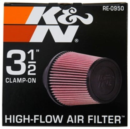 K&N Universal Rubber Filter 3 1/2inch ID FLG / 6inch Base / 4-5/8inch Top / 6inch Height RE-0950