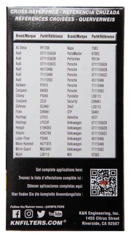 K&N Performance Oil Filter for 03-14 Volkswagen Jetta HP-7031