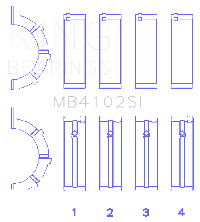 King SI-Series Main Bearings MB4102SI026