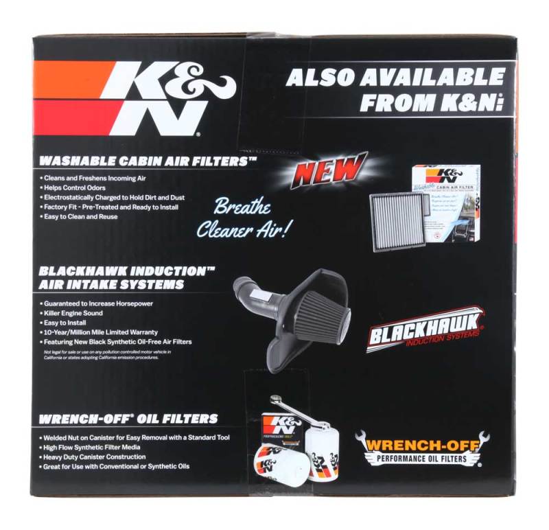 K&N 19-20 Jeep Cherokee L4-2.4L Performance Air Intake Kit 77-1577KS