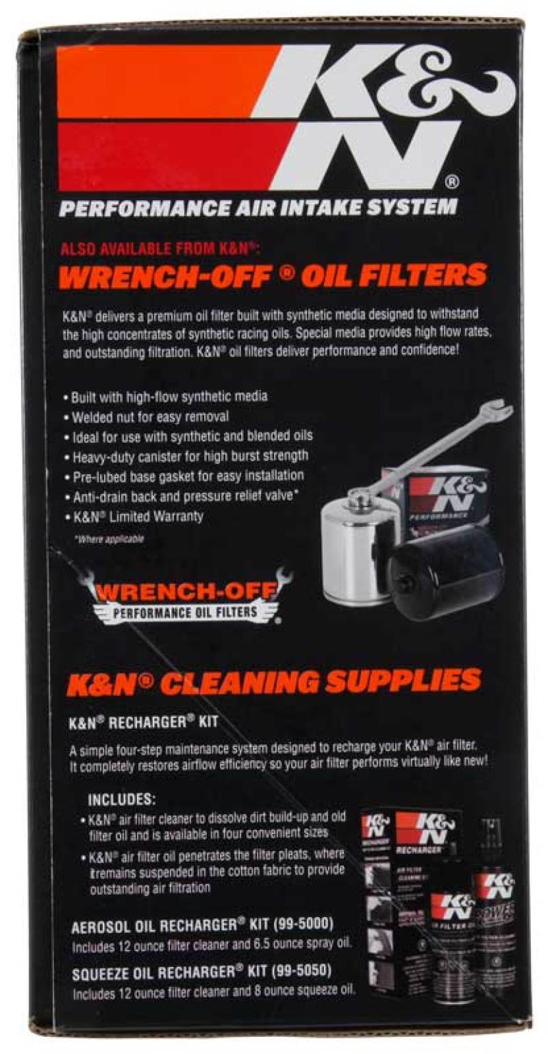 K&N Street Metal Intake System 01-16 Harley Davidson Shaker Silver H/D Softail/Dyna Fl RK-3950S