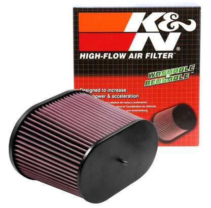 K&N Universal Air Filter - Oval Straight - 3.688in Flange ID x 10.25in Base O/S Length x 7.875in H RC-5178
