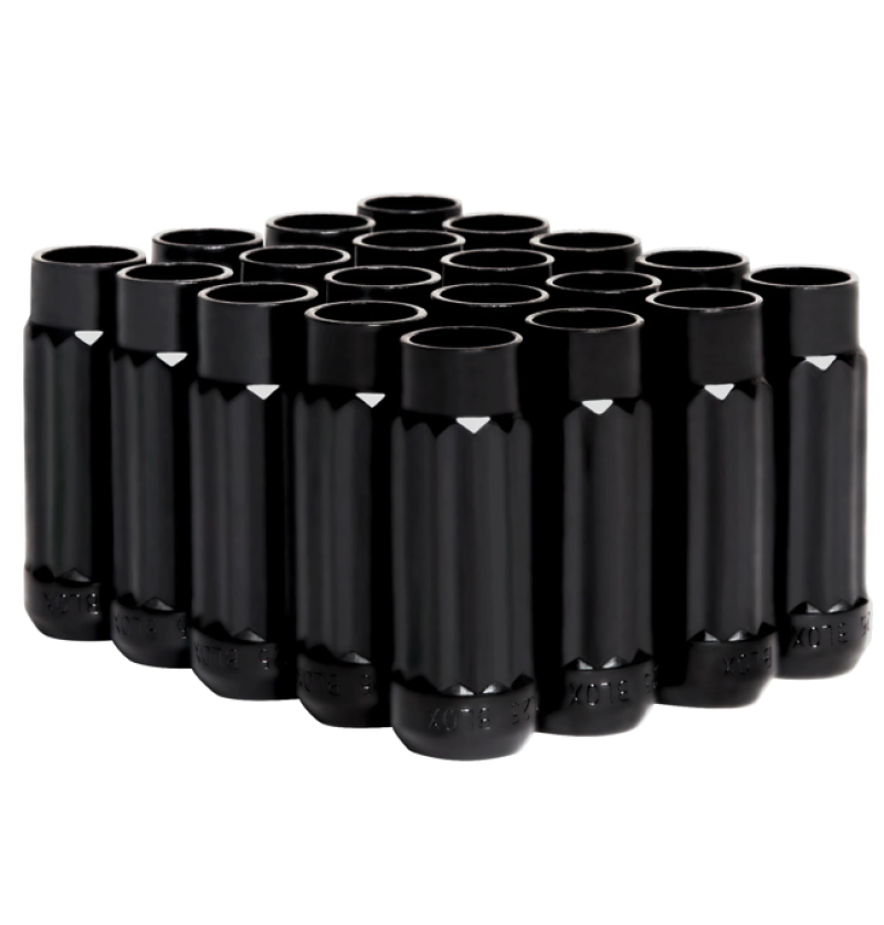 BLOX Racing 12-Sided P17 Tuner Lug Nuts 12x1.5 - Black Steel - Set of 20 (Socket not included) BXAC-00142-BK