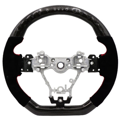 BLOX Racing 15-21 Subaru Carbon/Alcantara Steering Wheel Red Stitching BXSW-50010-R