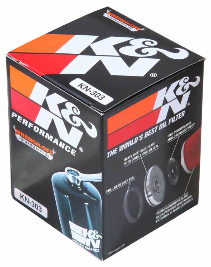 K&N Honda / Kawasaki / Yamaha / Polaris / Victory 2.688in OD x 3.344in H Oil Filter KN-303