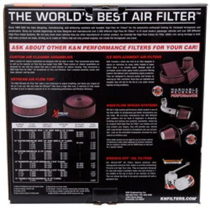 K&N Round Air Filter Assembly 12in ID / 3.063in Height / 5.125in Neck Flange / 7/8in Drop Base 60-1430