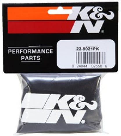 K&N Precharger Air Filter Wrap Black Universal Polyester 6in. Height 7in. Inside Diameter 22-8021PK
