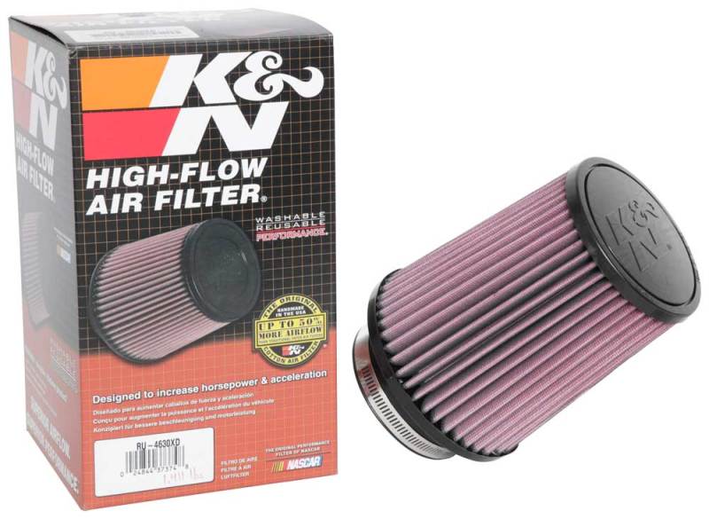 K&N Universal Air Filter 3-1/2in Flange / 5-1/2in Base / 4-1/2in Top / 6-1/2in Height RU-4630