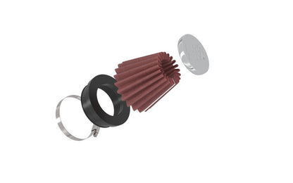 K&N Universal Chrome Filter 2.125 in Flange ID / 3in Base OD / 2in Top OD / 2.75in Height RC-2340