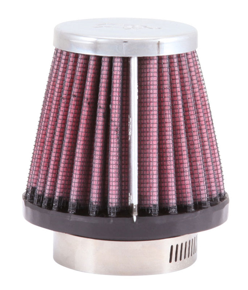 K&N Universal Chrome Filter-Round Tapered-1.688in Flange ID x 2in Top OD x 3in Base OD x 2.75in H RC-1070