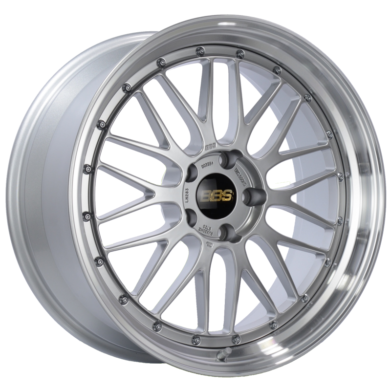 BBS LM 20x9 5x120 ET20 Diamond Silver Center Diamond Cut Lip Wheel -82mm PFS/Clip Required LM283DSPK