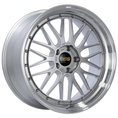 BBS LM 20x9 5x120 ET20 Diamond Silver Center Diamond Cut Lip Wheel -82mm PFS/Clip Required LM283DSPK