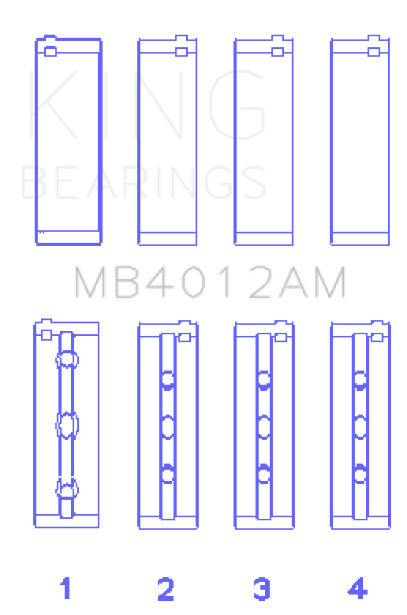 King AM-Series Main Bearings MB4012AM
