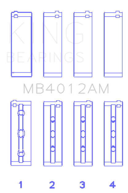 King AM-Series Main Bearings MB4012AM