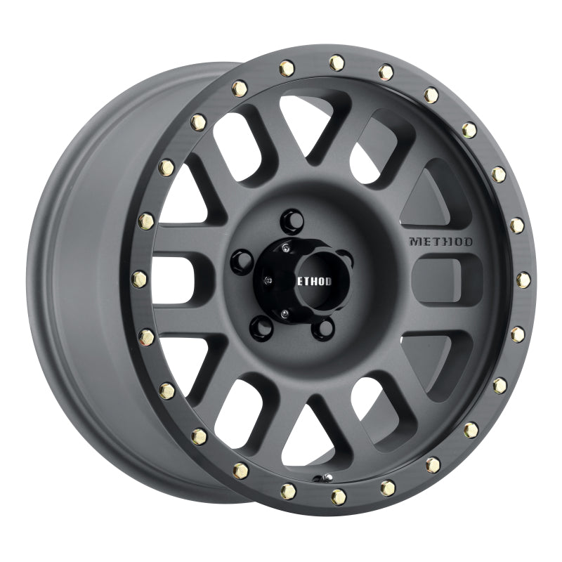 Method Race Wheels MR309 Grid Titanium Wheels with Matte Black Lip MR30989058818