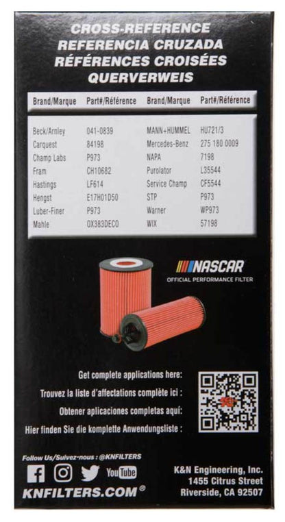 K&N Performance Oil Filter for 04-15 Mercedes Benz HP-7033