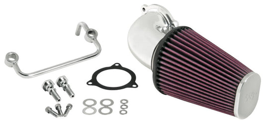 K&N 08-10 Harley Davidson Touring Models Performance Intake Kit - Bright Aluminized 57-1122P