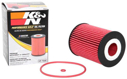 K&N Performance Oil Filter for 2010+ Mercedes Benz GLE350D 3.0L V6 DSL 2.75in OD x 3.625in H HP-7028