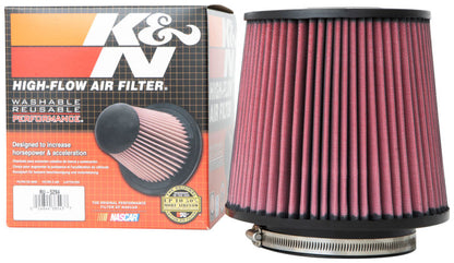 K&N Universal Clamp-On Air Filter 5in Flange ID x 8in Base OD x 6.625in Top OD x 8.625in Height RU-5294