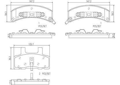 Brembo NAO Ceramic Brake Pads P10021N