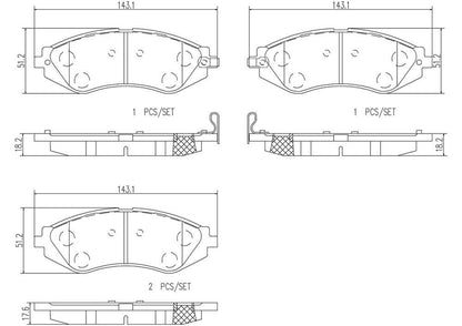 Brembo NAO Ceramic Brake Pads P10032N