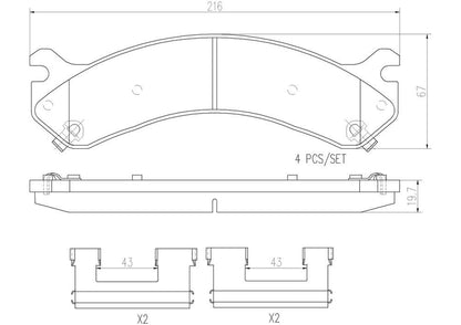Brembo NAO Ceramic Brake Pads P10041N