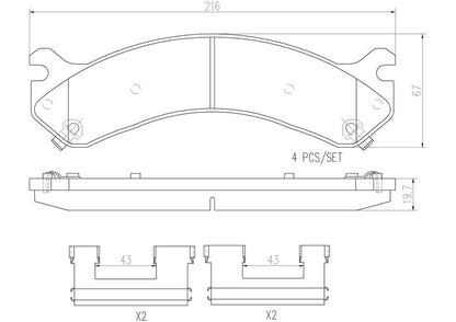 Brembo NAO Ceramic Brake Pads P10041N