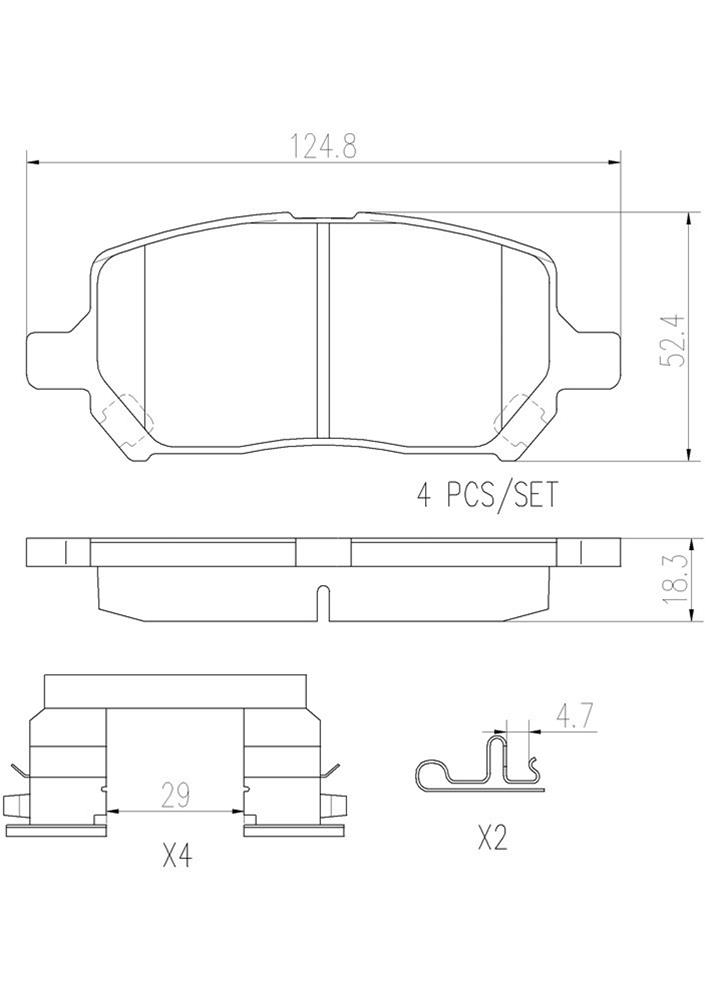 Brembo NAO Ceramic Brake Pads P10043N