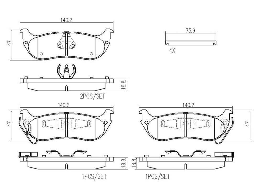 Brembo NAO Ceramic Brake Pads P11029N