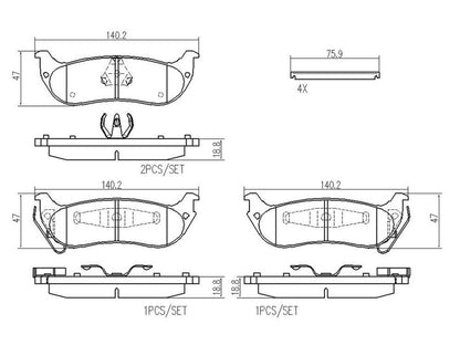 Brembo NAO Ceramic Brake Pads P11029N