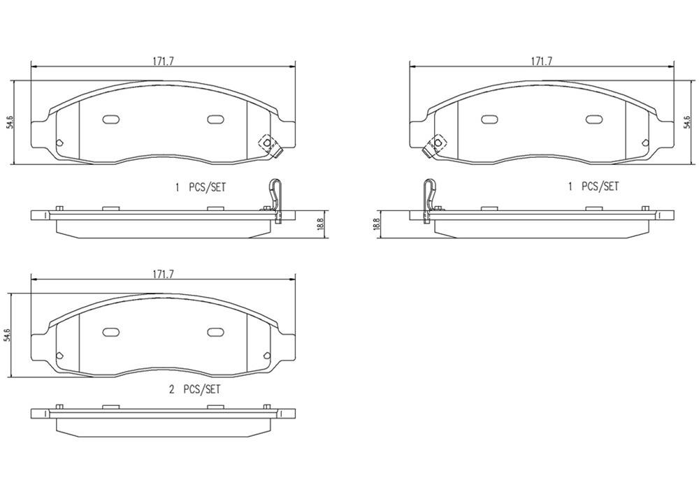 Brembo NAO Ceramic Brake Pads P18030N