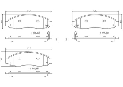 Brembo NAO Ceramic Brake Pads P18030N