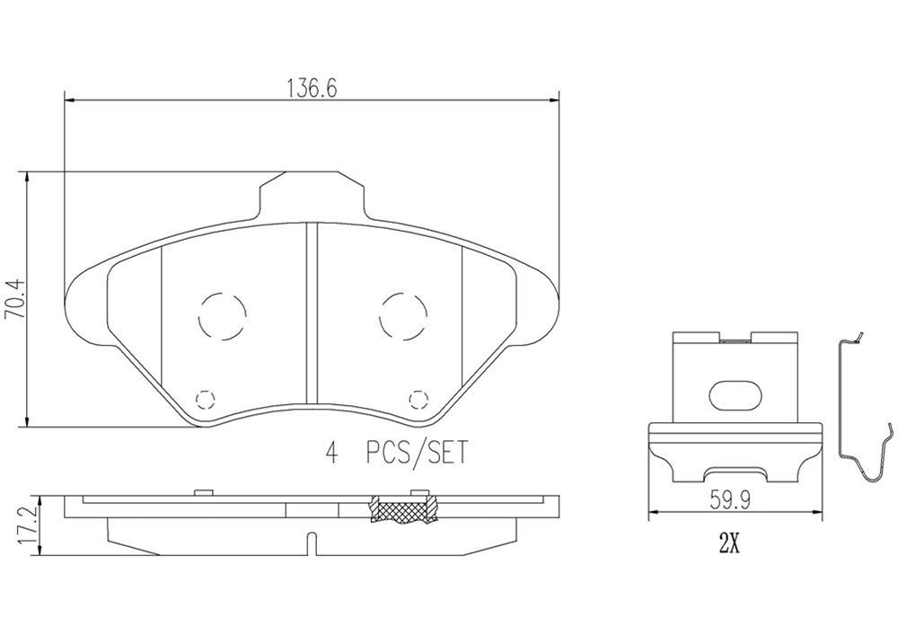 Brembo NAO Ceramic Brake Pads P24095N