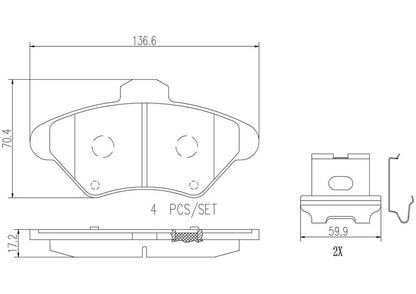 Brembo NAO Ceramic Brake Pads P24095N