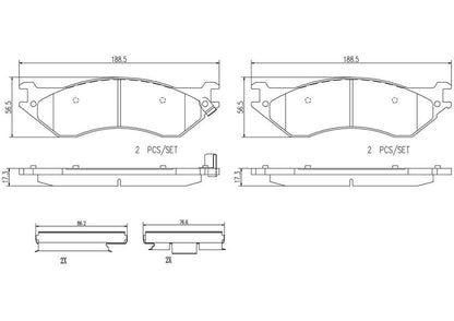 Brembo NAO Ceramic Brake Pads P24103N