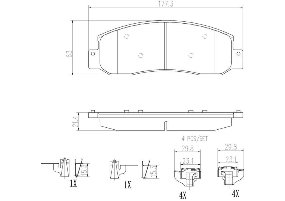 Brembo NAO Ceramic Brake Pads P24119N